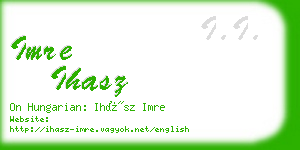 imre ihasz business card